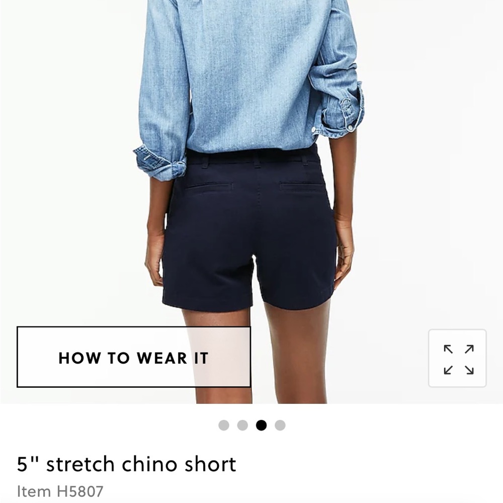 NWT Jcrew navy 5” stretch chino shorts